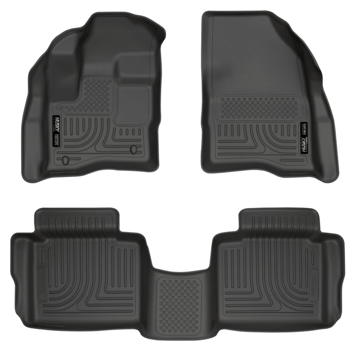 Husky Liners 10-13 Ford Taurus WeatherBeater Combo Black Floor Liners - Bull Strap