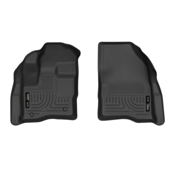 Husky Liners 10-19 Ford Taurus / 09-16 Lincoln MKS X-act Contour Series Front Floor Liners - Black - Bull Strap
