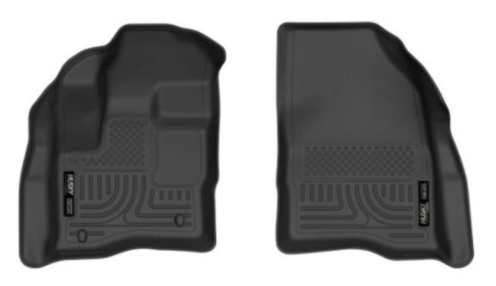 Husky Liners 10-19 Ford Taurus / 09-16 Lincoln MKS X-act Contour Series Front Floor Liners - Black - Bull Strap