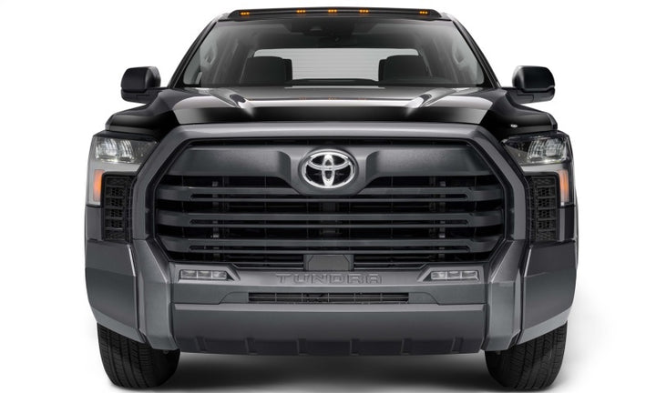 Husky Liners 10-24 Toyota 4Runner Aeroskin Hood Protector - Smoke - Bull Strap