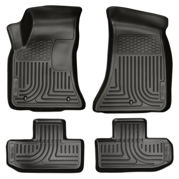 Husky Liners 11-12 Dodge Challenger WeatherBeater Combo Black Floor Liners - Bull Strap