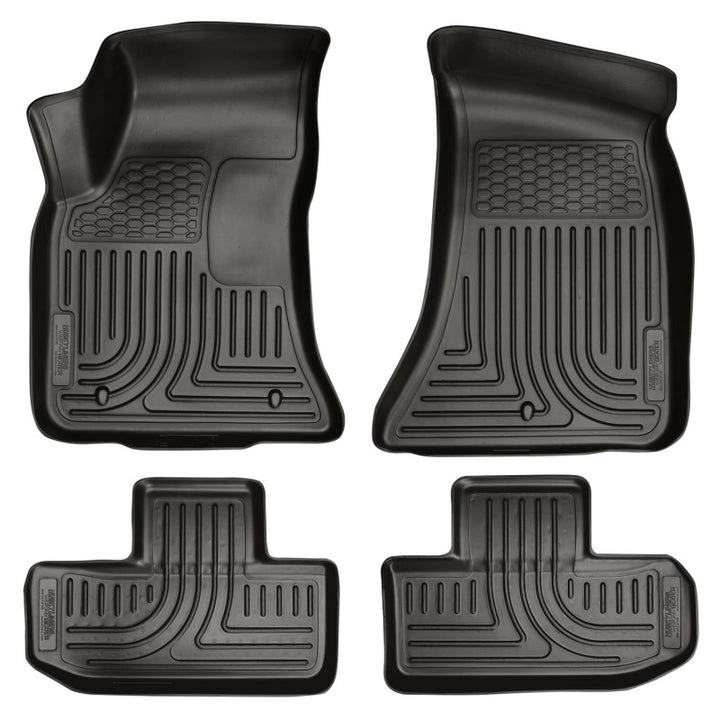 Husky Liners 11-12 Dodge Challenger WeatherBeater Combo Black Floor Liners - Bull Strap