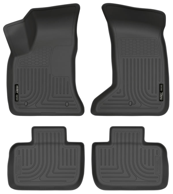 Husky Liners 11-12 Dodge Charger/Chrysler 300 (AWD Only) WeatherBeater Combo Black Floor Liners - Bull Strap