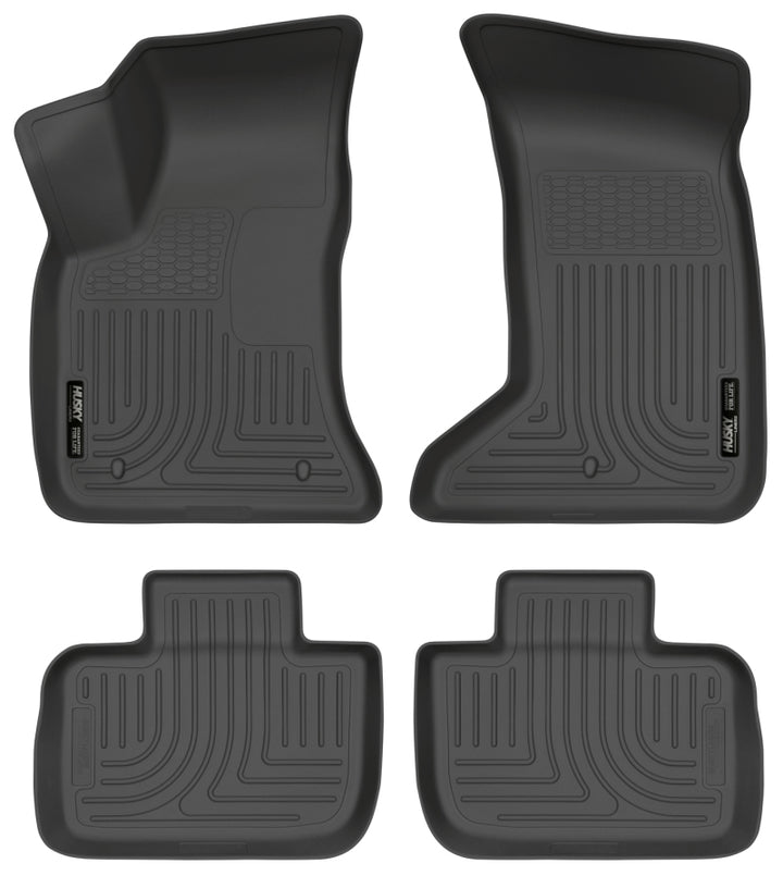 Husky Liners 11-12 Dodge Charger/Chrysler 300 (AWD Only) WeatherBeater Combo Black Floor Liners - Bull Strap