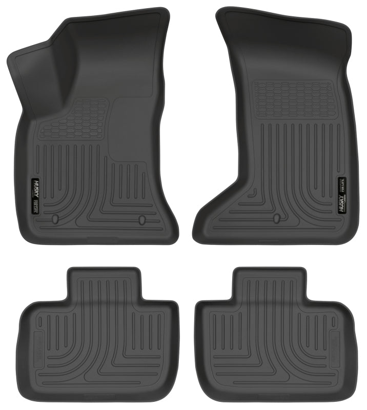 Husky Liners 11-12 Dodge Charger/Chrysler 300 (AWD Only) WeatherBeater Combo Black Floor Liners - Bull Strap