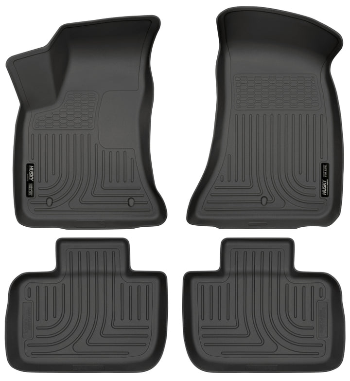 Husky Liners 11-12 Dodge Charger/Chrysler 300 WeatherBeater Combo Black Floor Liners - Bull Strap