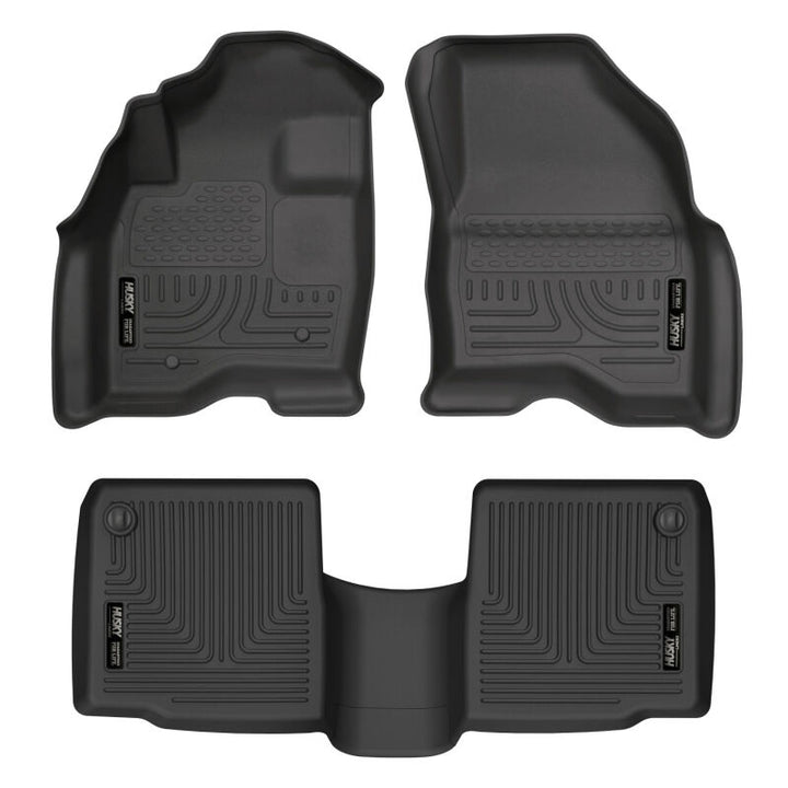 Husky Liners 11-12 Ford Explorer WeatherBeater Combo Black Floor Liners - Bull Strap