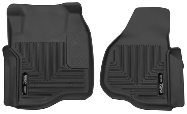 Husky Liners 11-12 Ford F250/F350/F450 Series Reg/Super/Crew Cab X-Act Contour Black Floor Liners - Bull Strap