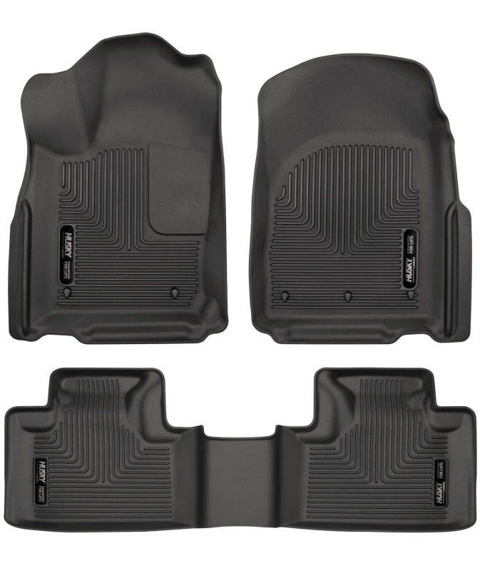Husky Liners 11-13 Dodge Durango / 11-13 Jeep Grand Cherokee WeatherBeater Combo Black Floor Liners - Bull Strap