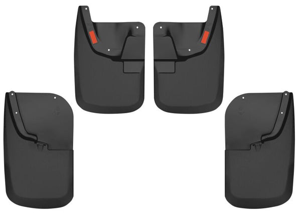 Husky Liners 11-16 Ford F-250 Super Duty/F-350 Super Duty Front and Rear Mud Guards - Black - Bull Strap