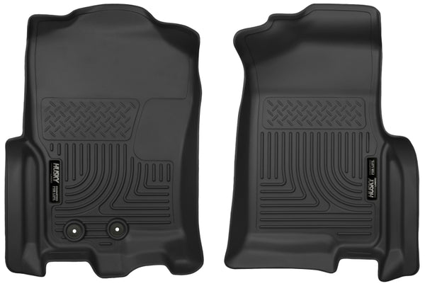 Husky Liners 11-17 Ford Expedition X-Act Contour Front Black Floor Liners - Bull Strap