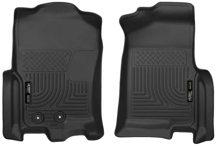 Husky Liners 11-17 Ford Expedition X-Act Contour Front Black Floor Liners - Bull Strap