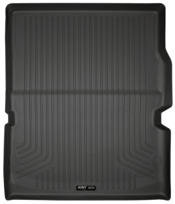 Husky Liners 11-22 Dodge Durango WeatherBeater (Over Folded 3rd Row) Black Rear Cargo Liner - Bull Strap