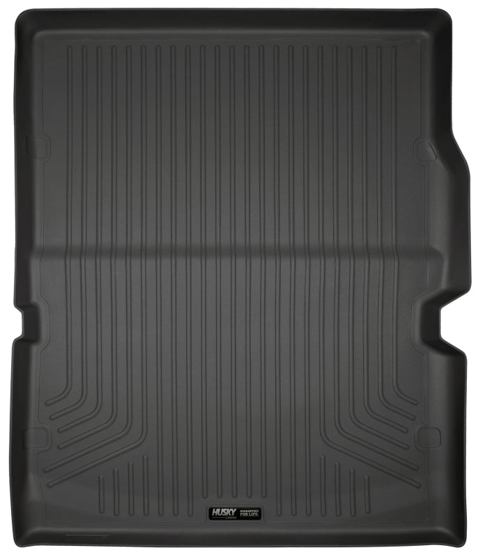 Husky Liners 11-22 Dodge Durango WeatherBeater (Over Folded 3rd Row) Black Rear Cargo Liner - Bull Strap
