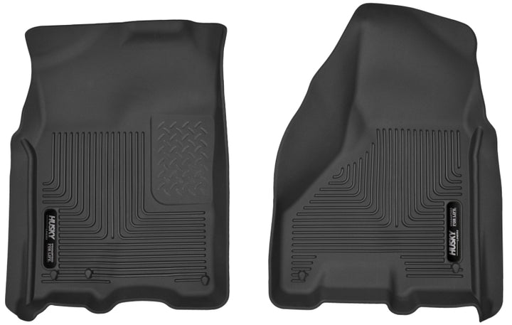 Husky Liners 12-13 Dodge Ram 1500/ 12 2500 & 3500 X-Act Contour Black Front Floor Liners - Bull Strap