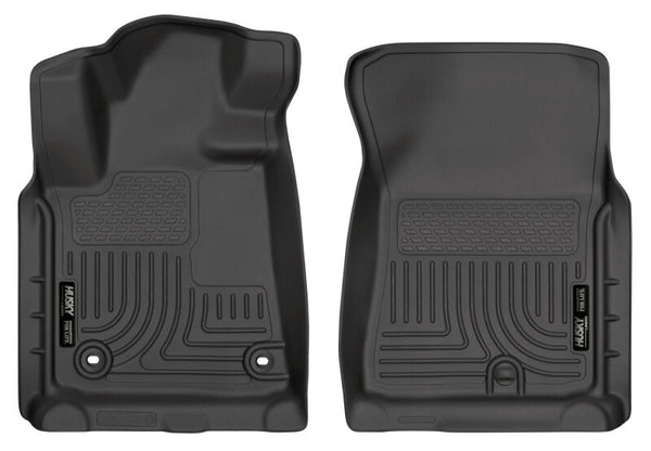 Husky Liners 12-13 Toyota Tundra Weatherbeater Black Front Floor Liners - Bull Strap