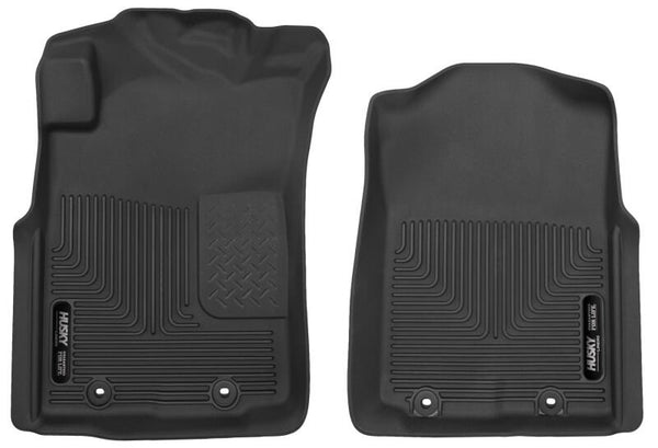 Husky Liners 12-14 Toyota Tacoma Pickup(Crew / Ext / Std Cab) X-Act Contour Black Front Floor Liners - Bull Strap