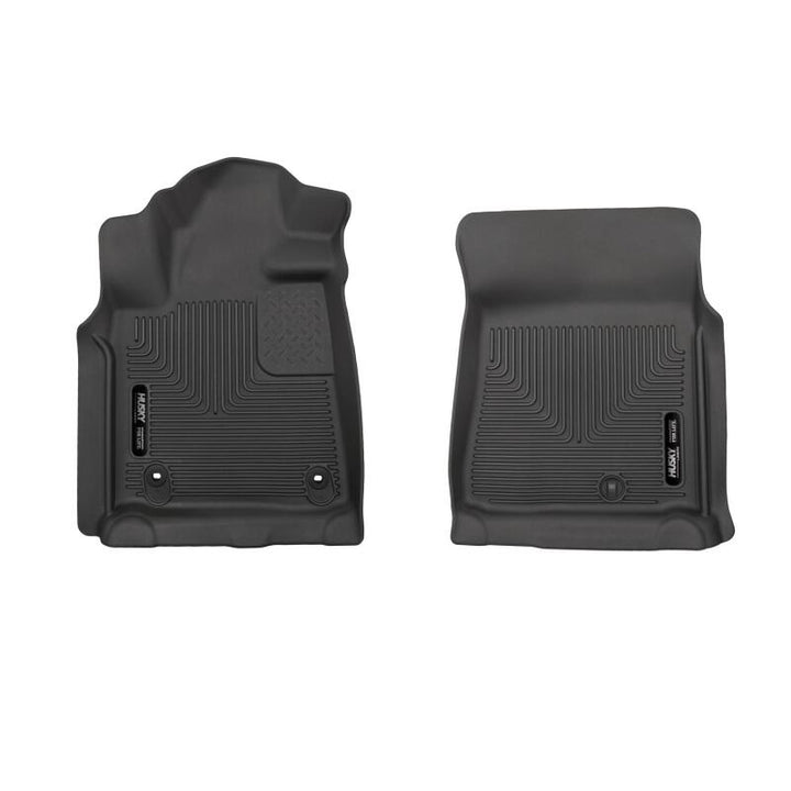 Husky Liners 12-14 Toyota Tundra Pickup(Crew / Ext / Std Cab) X-Act Contour Black Front Floor Liners - Bull Strap