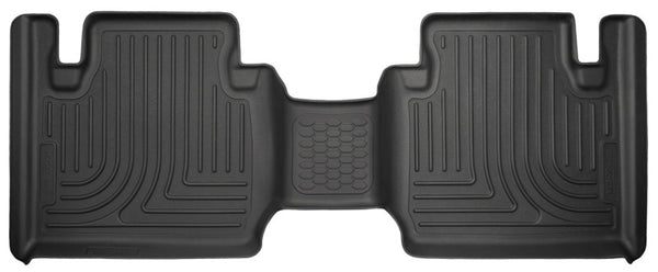 Husky Liners 12-15 Toyota Tacoma Extended Cab WeatherBeater Second Row Black Floor Liners - Bull Strap