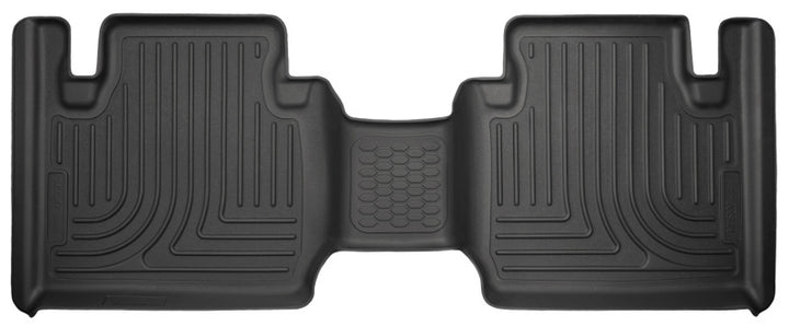 Husky Liners 12-15 Toyota Tacoma Extended Cab WeatherBeater Second Row Black Floor Liners - Bull Strap