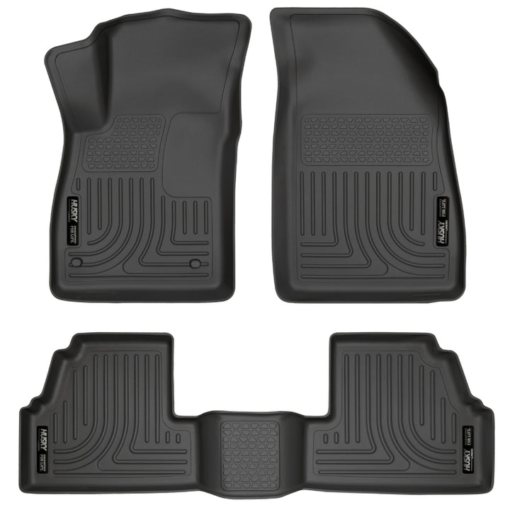 Husky Liners 13-14 Buick Encore WeatherBeater Black Front/2nd Row Floor Liners - Bull Strap