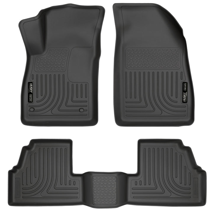 Husky Liners 13-14 Buick Encore WeatherBeater Black Front/2nd Row Floor Liners - Bull Strap