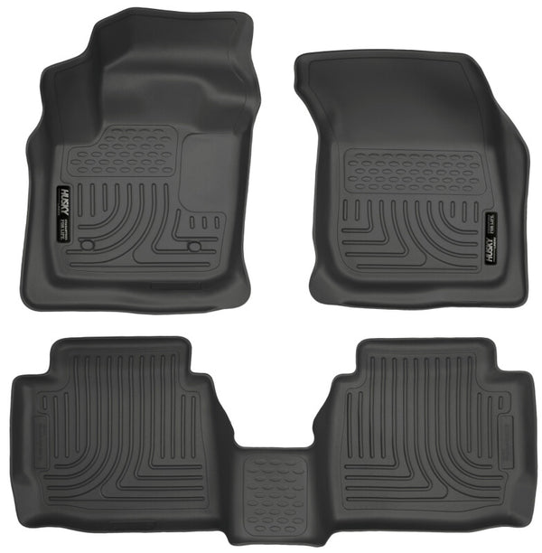 Husky Liners 13-16 Ford Fusion WeatherBeater Combo Black Floor Liners - Bull Strap