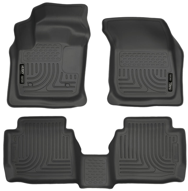 Husky Liners 13-16 Ford Fusion WeatherBeater Combo Black Floor Liners - Bull Strap