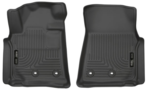 Husky Liners 13-16 Lexus LX570 / 13-16 Toyota Land Cruiser Weatherbeater Black Front Floor Liners - Bull Strap