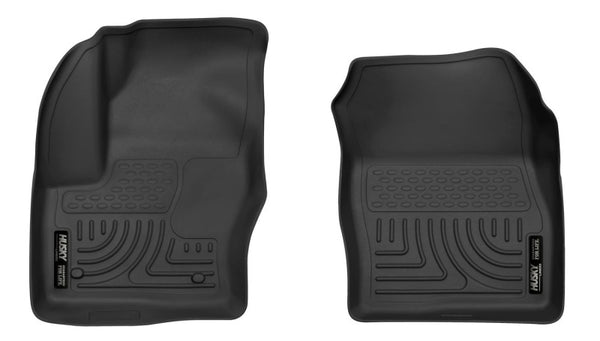 Husky Liners 13-18 Ford C-Max / 13-19 Ford Escape X-act Contour Series Front Floor Liners - Black - Bull Strap