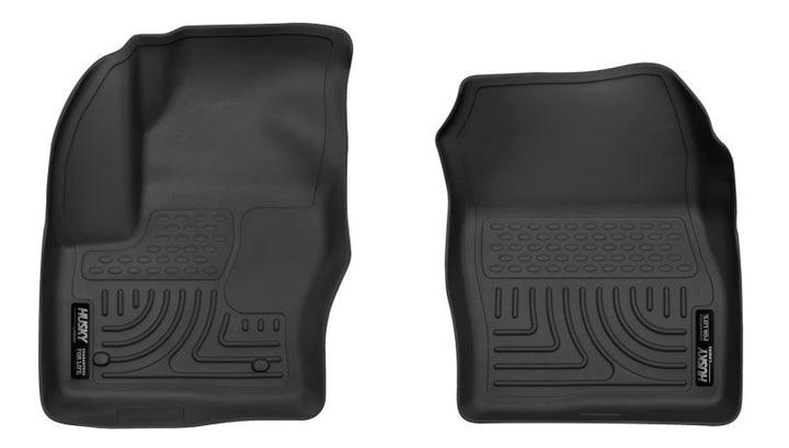Husky Liners 13-18 Ford C-Max / 13-19 Ford Escape X-act Contour Series Front Floor Liners - Black - Bull Strap