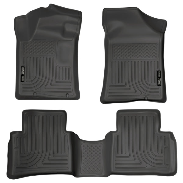 Husky Liners 13 Nissan Altima Weatherbeater Black Front & 2nd Seat Floor Liners - Bull Strap