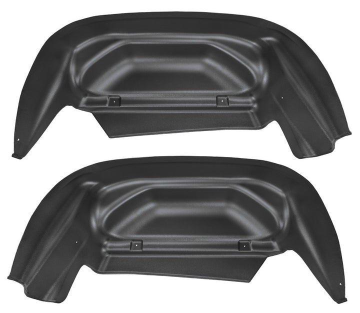 Husky Liners 14-15 Chevy/GMC Silverado/Sierra Black Rear Wheel Well Guards - Bull Strap