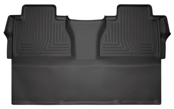Husky Liners 14-15 Toyota Tundra CrewMax Cab Pickup Weatherbeater Black 2nd Seat Floor Liners - Bull Strap