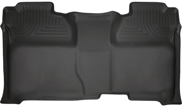 Husky Liners 14 Chevrolet Silverado 1500/GMC Sierra 1500 WeatherBeater Black 2nd Seat Floor Liners - Bull Strap
