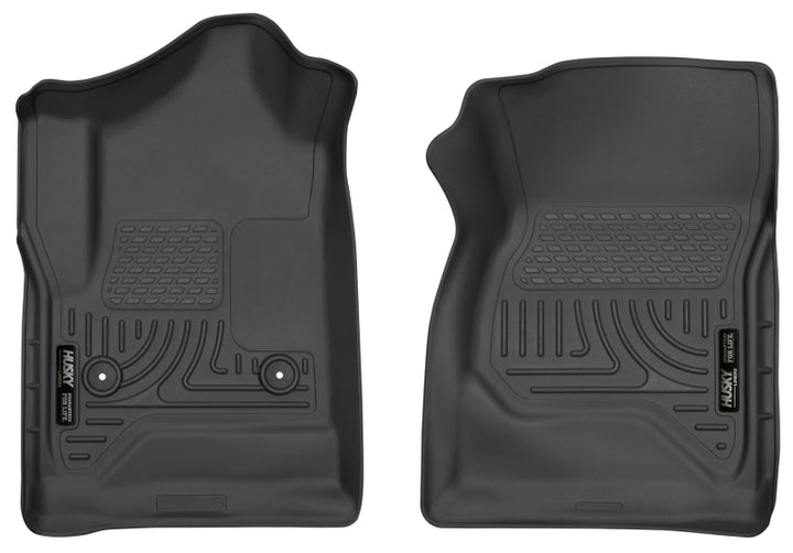 Husky Liners 14 Chevrolet Silverado/GMC Sierra 1500 Weatherbeater Black Front Floor Liners - Bull Strap