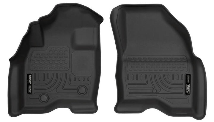 Husky Liners 15-17 Ford Explorer WeatherBeater Black Front Floor Liners - Bull Strap