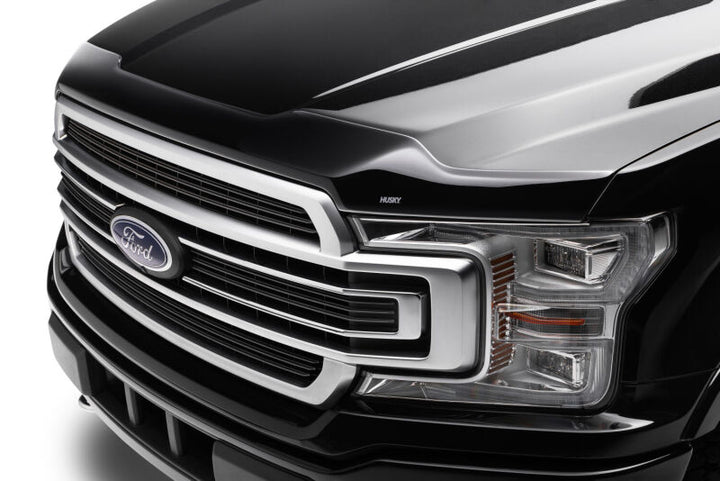 Husky Liners 15-20 Ford F-150 (Excl. Raptor) Aeroskin Hood Protector - Smoke - Bull Strap
