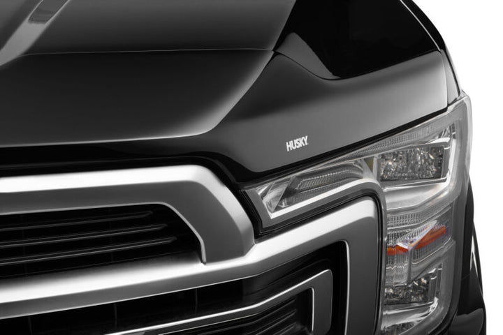 Husky Liners 15-20 Ford F-150 (Excl. Raptor) Aeroskin Hood Protector - Smoke - Bull Strap