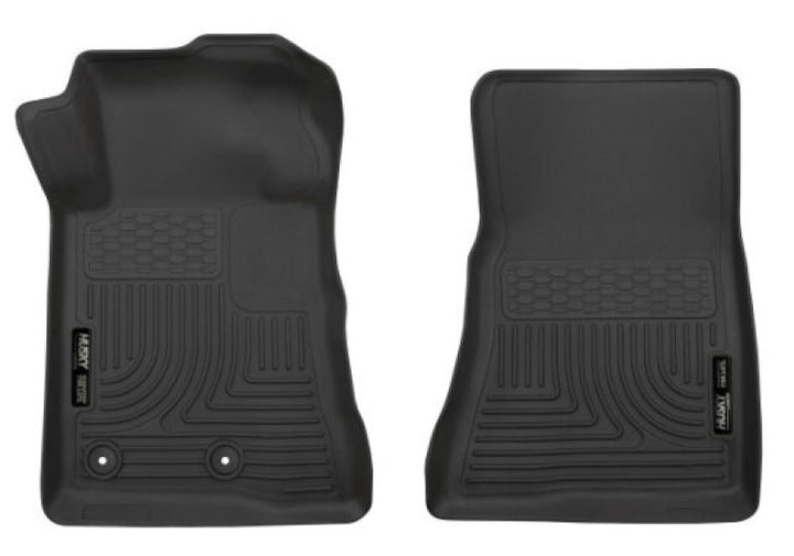 Husky Liners 15-22 Ford Mustang X-act Contour Series Front Floor Liners - Black - Bull Strap