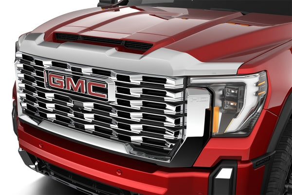 Husky Liners 15-22 GMC Canyon Aeroskin Hood Protector - Chrome - Bull Strap