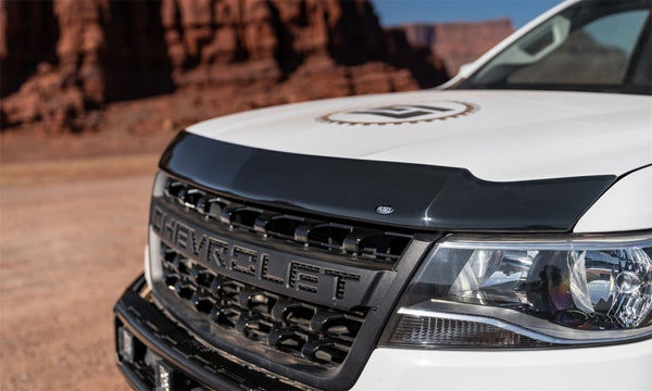 Husky Liners 15-22 GMC Canyon Aeroskin Hood Protector - Smoke - Bull Strap