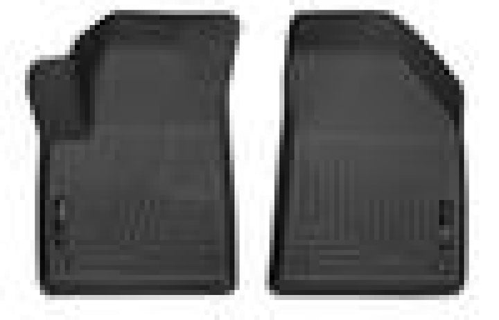 Husky Liners 15-22 Jeep Cherokee X-act Contour Series Front Floor Liners - Black - Bull Strap