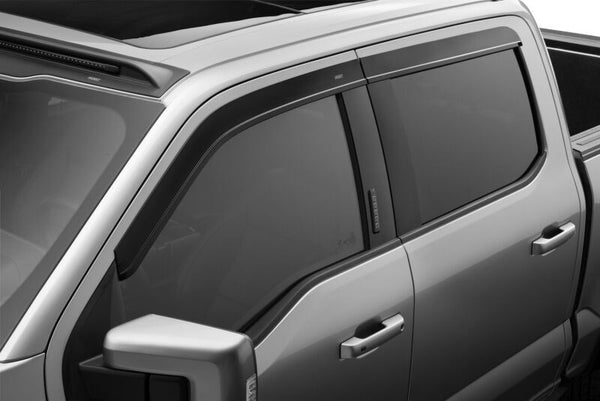 Husky Liners 15-24 Ford F-150 (Incl. Raptor/Lightning) Ventvisor Low Profile (4pc) - Smoke - Bull Strap
