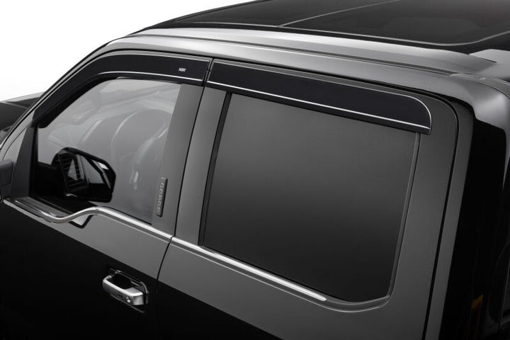 Husky Liners 15-24 Ford F-150 (Incl. Raptor/Lightning) Ventvisor Low Profile (4pc) - Smoke - Bull Strap