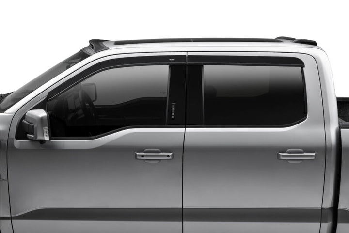 Husky Liners 15-24 Ford F-150 (Incl. Raptor/Lightning) Ventvisor Low Profile (4pc) - Smoke - Bull Strap