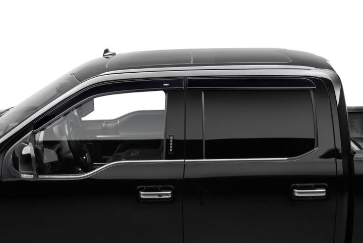 Husky Liners 15-24 Ford F-150 (Incl. Raptor/Lightning) Ventvisor Low Profile (4pc) - Smoke - Bull Strap