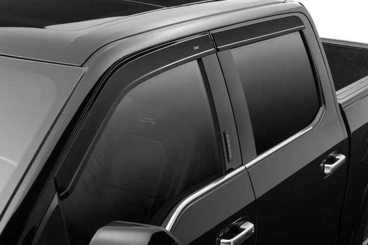 Husky Liners 15-24 Ford F-150 (Incl. Raptor/Lightning) Ventvisor Low Profile (4pc) - Smoke - Bull Strap