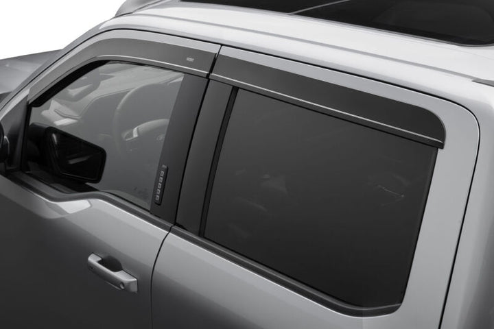 Husky Liners 15-24 Ford F-150 (Incl. Raptor/Lightning) Ventvisor Low Profile (4pc) - Smoke - Bull Strap
