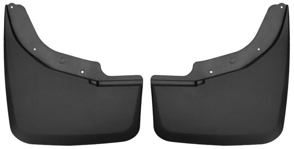 Husky Liners 15 Chevrolet Silverado 3500 HD Black Dually Rear Mud Guards - Bull Strap